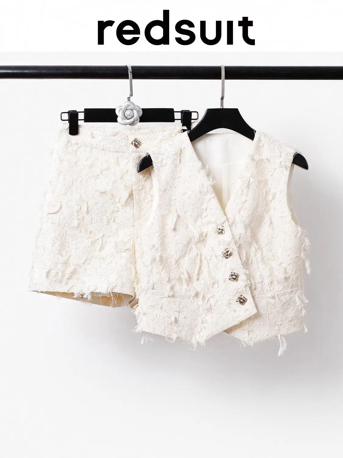 New Tassel Jacquard Top+High Waist Shorts Set
New Tassel Jacquard Top+High Waist Shorts Set