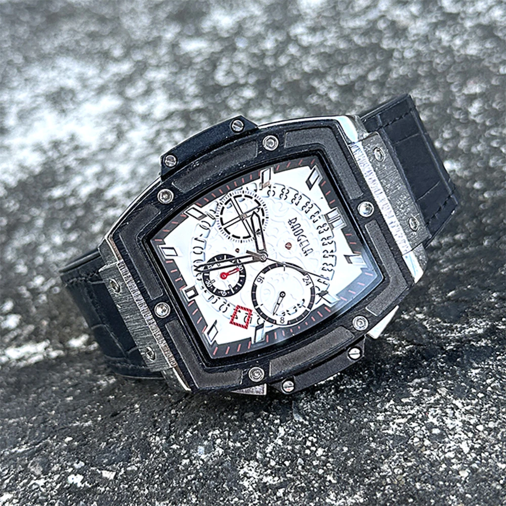 Baogela Chronograph Mens Sport Watch Quartz Wrist Watches Leather Luxury Brand Date Indicator Waterproof Wristwatches 1703
Baogela Chronograph Mens Sport Watch Quartz Wrist Watches Leather Luxury Brand Date Indicator Waterproof Wristwatches 1703