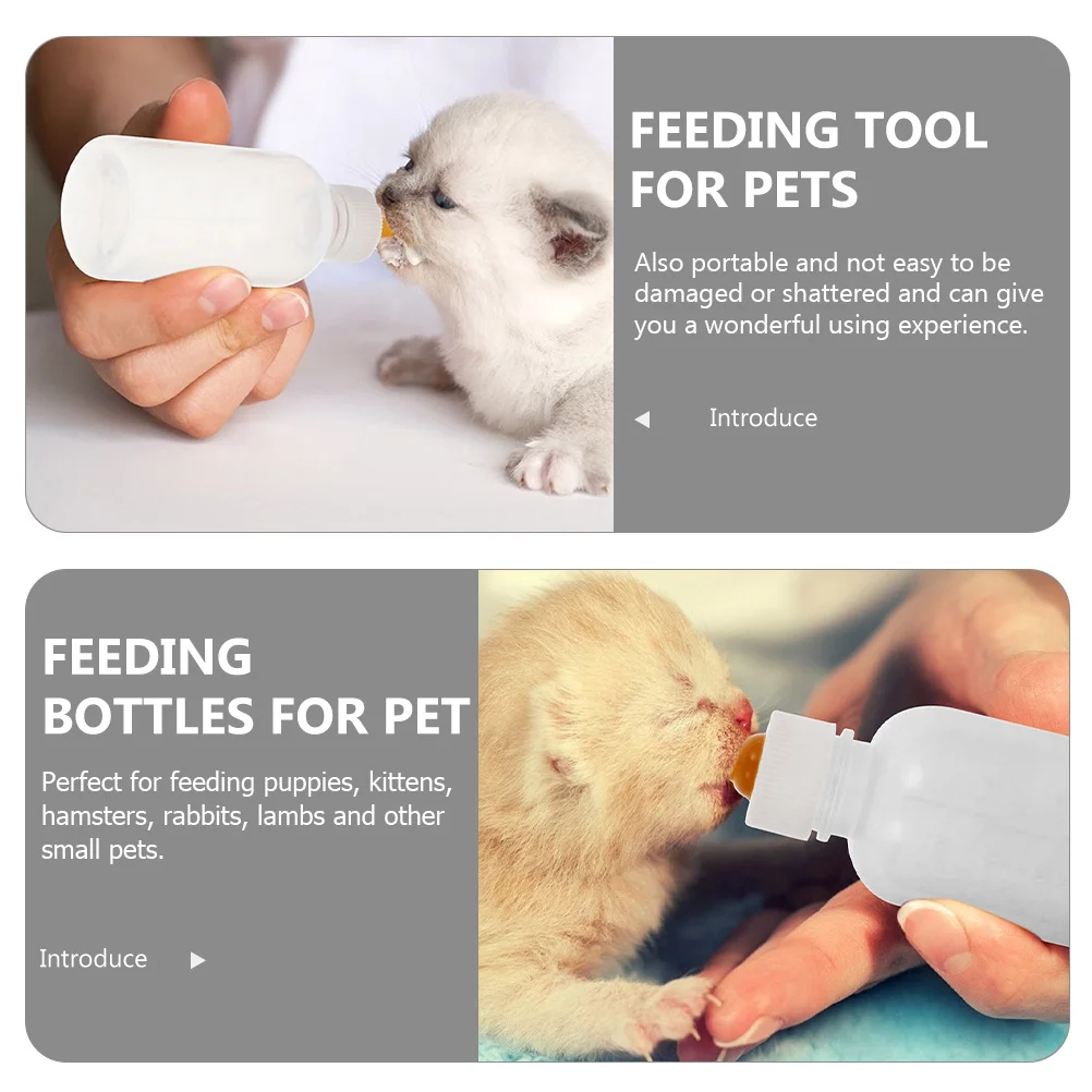 3Pcs Small Pet Feeding Bottles Silicone Milk Dispenser for Dog Cat Puppy Kitten Newborn Animal Nursing Tool Hard Smooth
3Pcs Small Pet Feeding Bottles Silicone Milk Dispenser for Dog Cat Puppy Kitten Newborn Animal Nursing Tool Hard Smooth