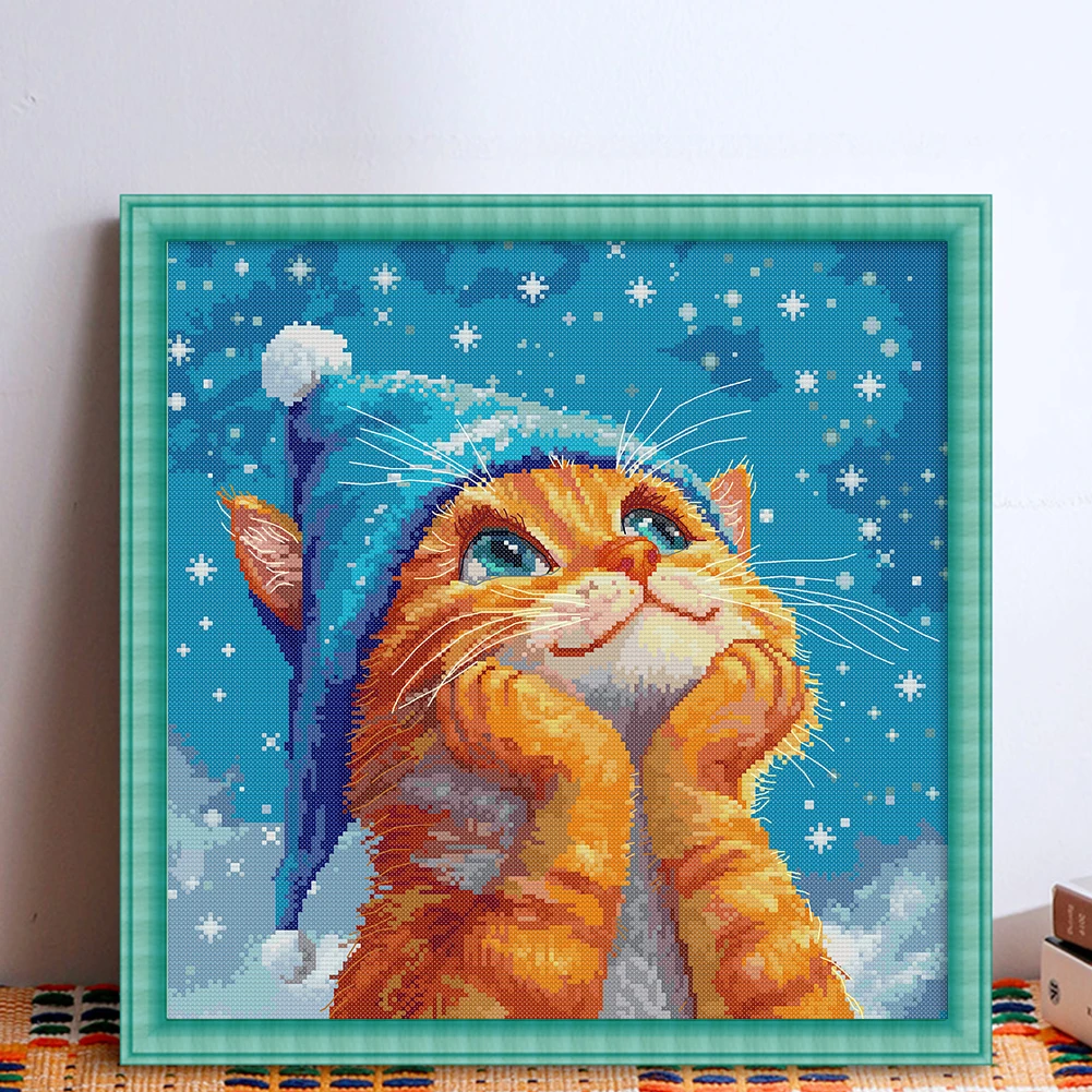 Cat Printed Cross Stitch Kit 40x40cm DIY 14CT Thread Art Needlework Home Decor
Cat Printed Cross Stitch Kit 40x40cm DIY 14CT Thread Art Needlework Home Decor