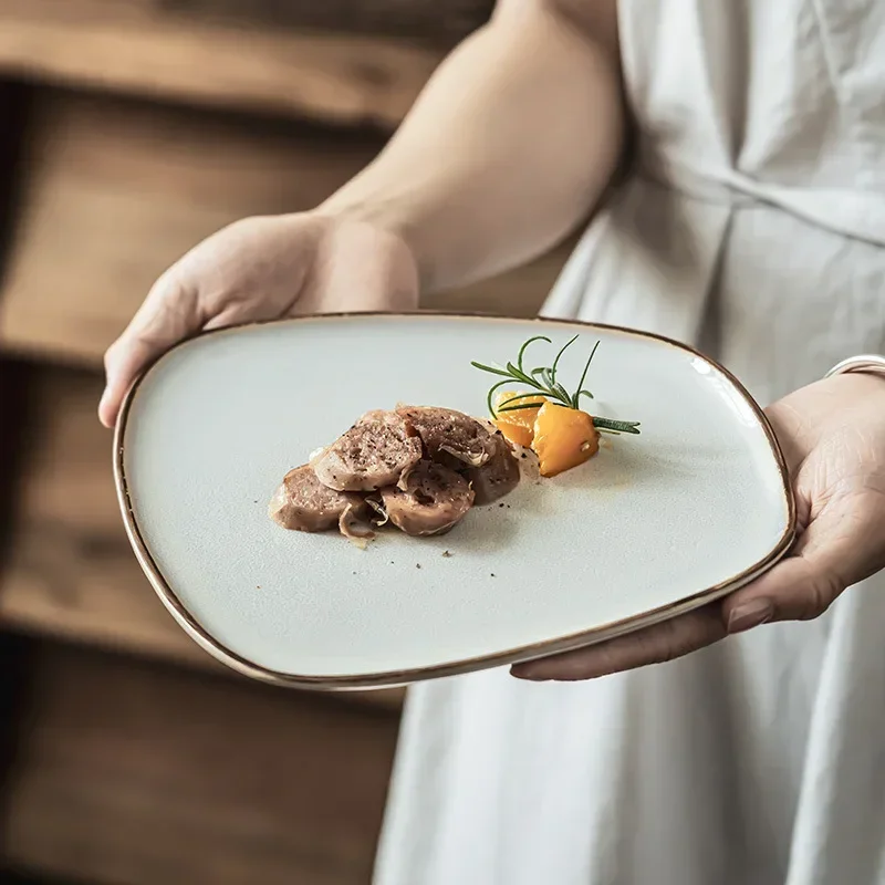Simple and Creative Ceramic Special-shaped , Western Plate, Steak , Breakfast Salad , Household Retro Tableware, Vegetable Plate
Simple and Creative Ceramic Special-shaped , Western Plate, Steak , Breakfast Salad , Household Retro Tableware, Vegetable Plate