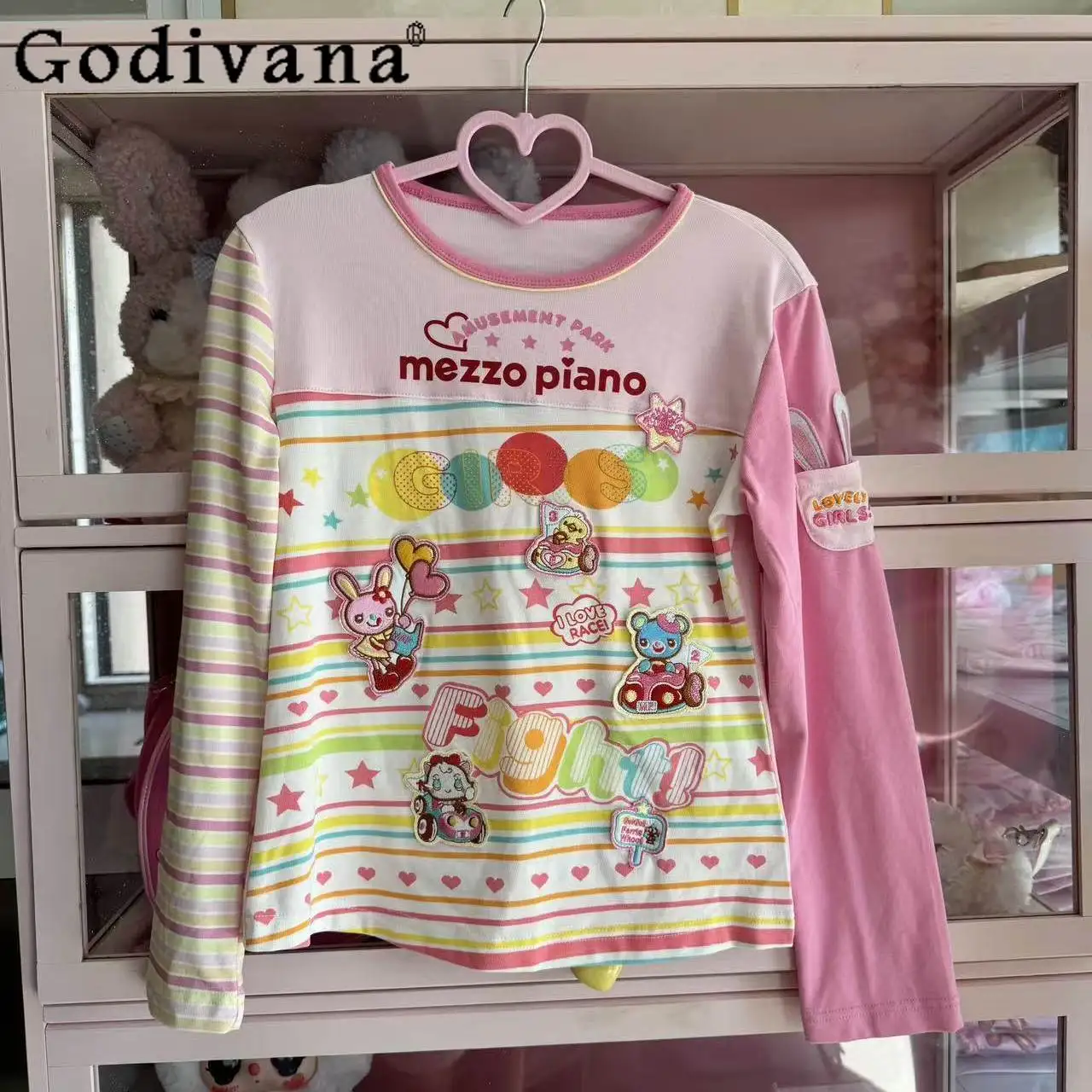 Spring and Summer Japanese Kawaii Girls Long Sleeve T-Shirt Cartoon Embroidered Printing Lo Loose Top Y2k Daughter Clothes 2026
Spring and Summer Japanese Kawaii Girls Long Sleeve T-Shirt Cartoon Embroidered Printing Lo Loose Top Y2k Daughter Clothes 2026