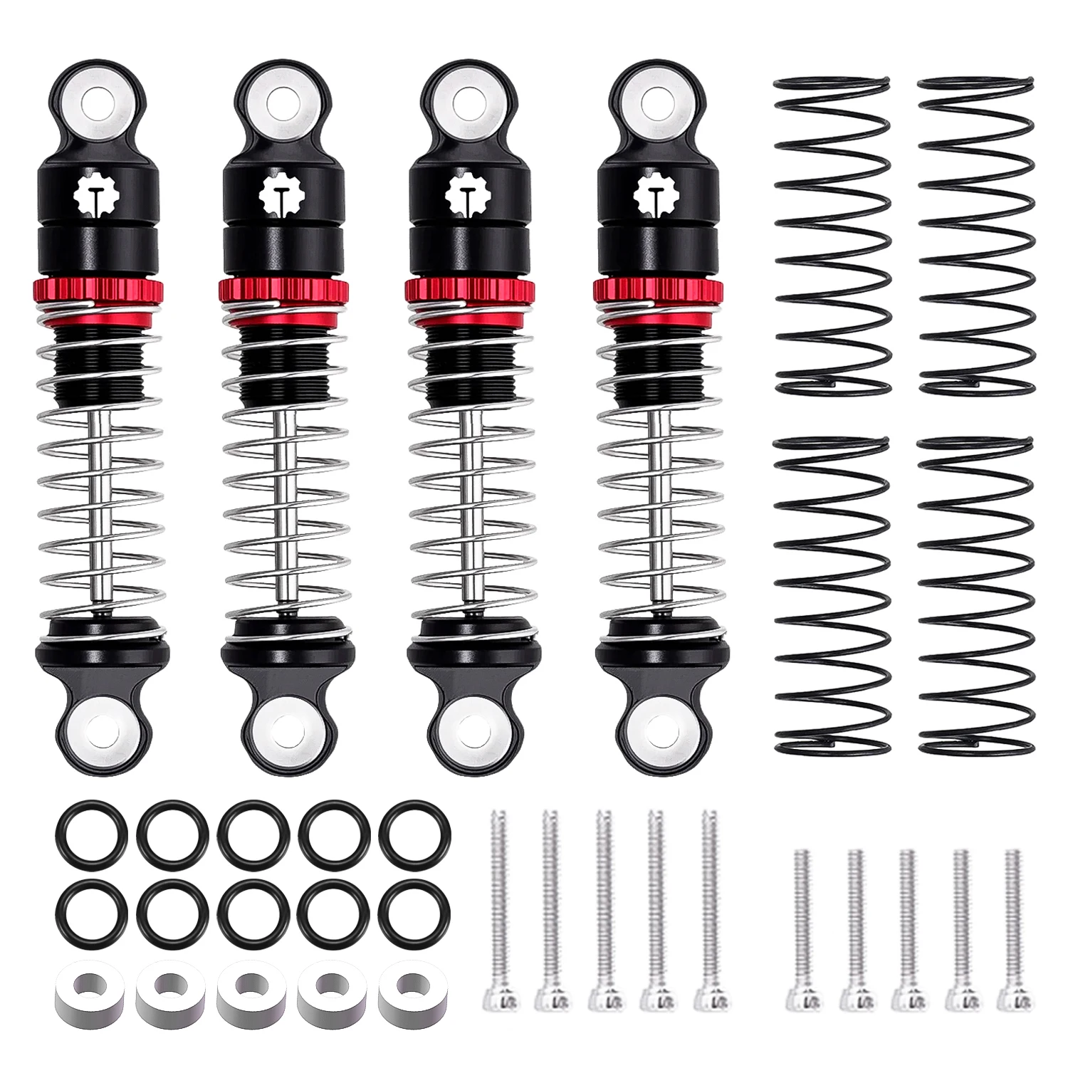 TCRC 4PCS Aluminum 24.5mm Shock Absorber Damper Set for Axial SCX30 1/30 RC Crawler Car Upgrades
TCRC 4PCS Aluminum 24.5mm Shock Absorber Damper Set for Axial SCX30 1/30 RC Crawler Car Upgrades