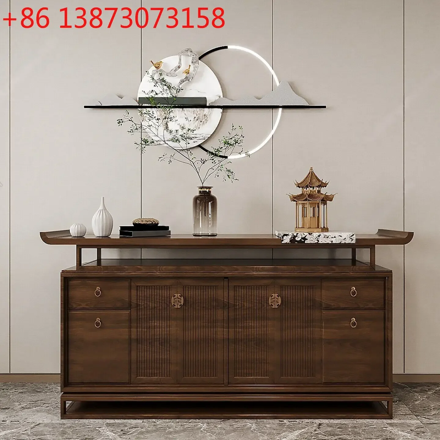 New Chinese-style home end-view cabinet Chinese antique solid wood home living room tea room locker
New Chinese-style home end-view cabinet Chinese antique solid wood home living room tea room locker