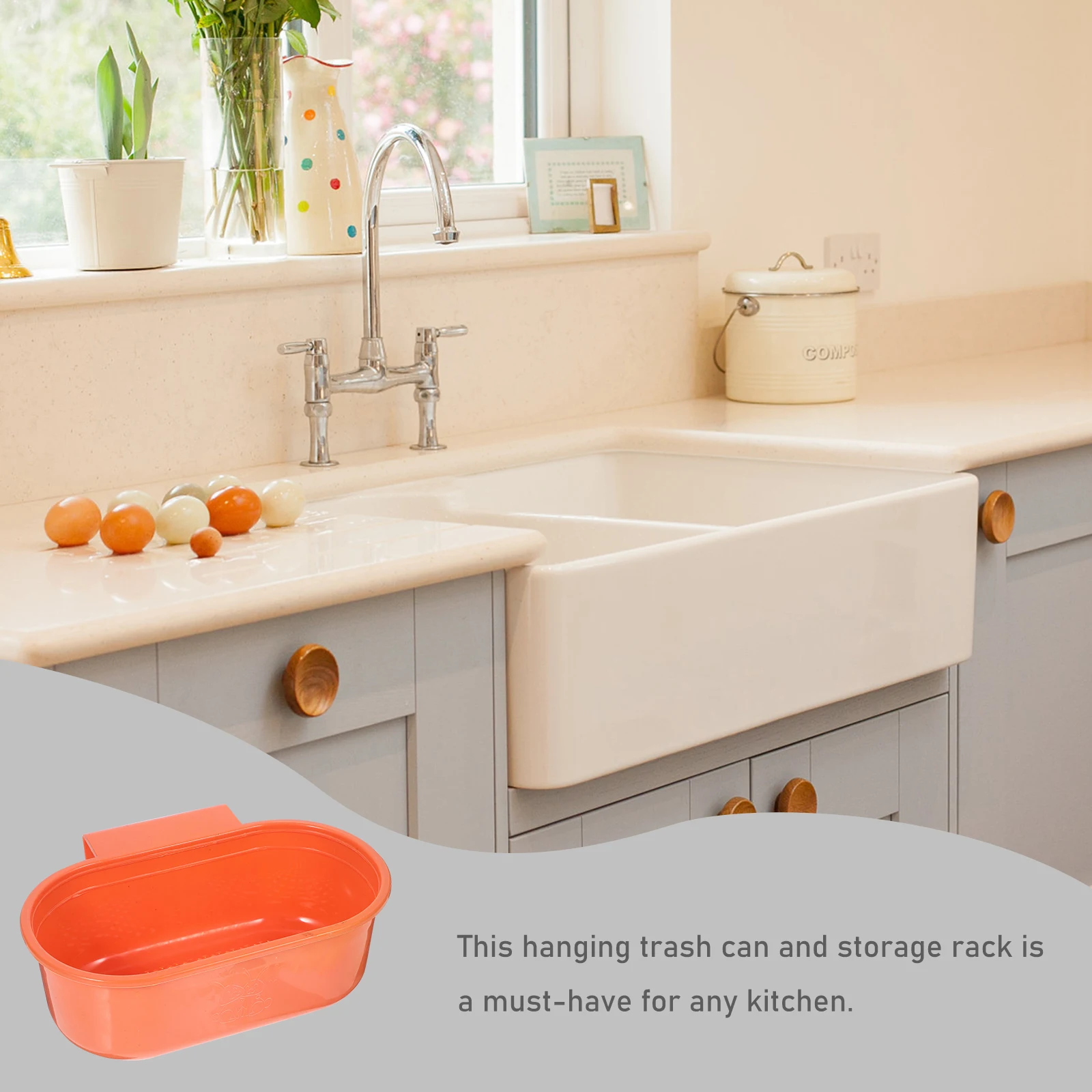 Multifunctional Hanging Drain For Kitchen Sink Lightweight Plastic Trash Can Sink Strainer Basket Vegetable Fruit Washing Food 
Multifunctional Hanging Drain For Kitchen Sink Lightweight Plastic Trash Can Sink Strainer Basket Vegetable Fruit Washing Food