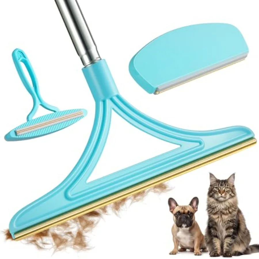 3 Pack Set Pet Hair Removal Tool Reusable Carpet Rake Set with Long Handle Dual-Sided Scraper and Detail Tool for Carpet Furnit
3 Pack Set Pet Hair Removal Tool Reusable Carpet Rake Set with Long Handle Dual-Sided Scraper and Detail Tool for Carpet Furnit
