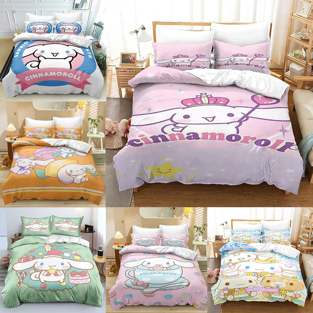Cinnamoroll Bedding Sets Comforter Quilt Bed Cover Duvet Cover Pillow Case 2-3 Pieces Sets Home Decor
Cinnamoroll Bedding Sets Comforter Quilt Bed Cover Duvet Cover Pillow Case 2-3 Pieces Sets Home Decor