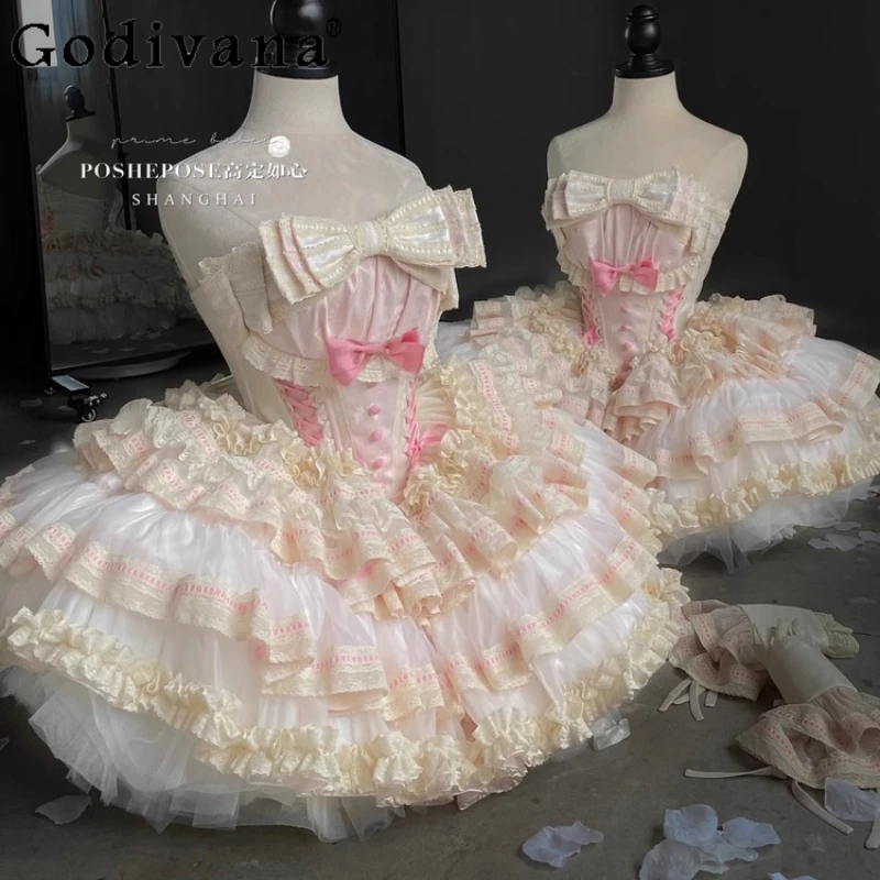 Sweet Ballet Style Tube Top Mini Dresses Summer New Sweet Girls Cute Bow Puff Dress Princess Style Lolita Birthday Dress Women
Sweet Ballet Style Tube Top Mini Dresses Summer New Sweet Girls Cute Bow Puff Dress Princess Style Lolita Birthday Dress Women