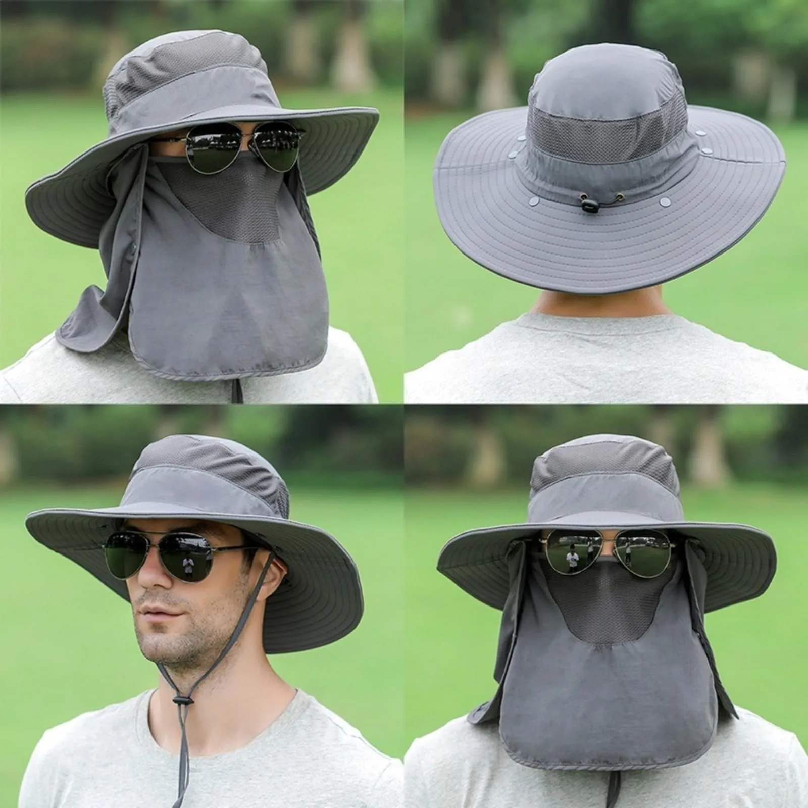 Unisex Full Coverage Sun Hat with Face Neck Flap Mesh Lightweight Breathable Fishing Cap for Hiking Camping Outdoor Activities
Unisex Full Coverage Sun Hat with Face Neck Flap Mesh Lightweight Breathable Fishing Cap for Hiking Camping Outdoor Activities