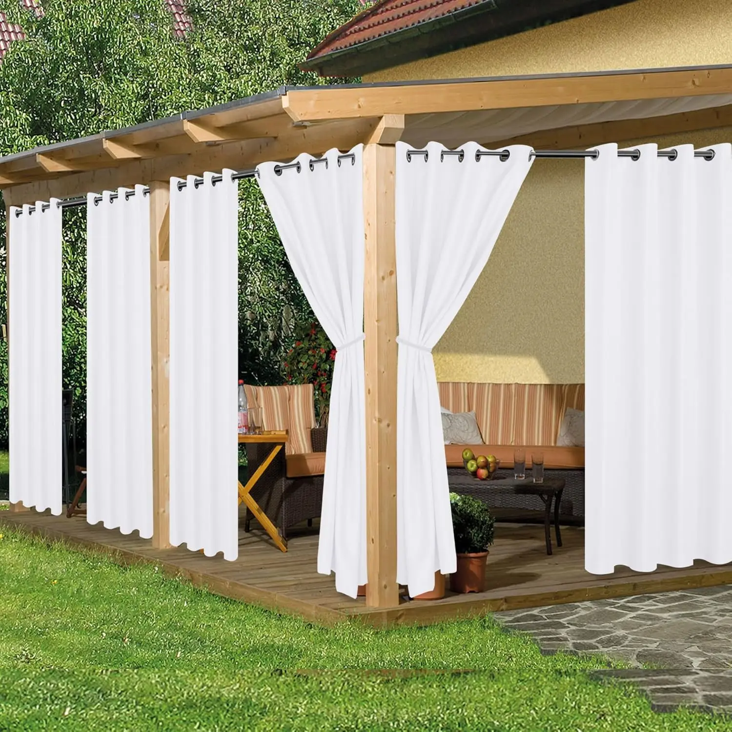 Waterproof Patio Curtains for Privacy, 6 Panels 54x84 Inches - Weatherproof UV Blocking for Pergola Porch Gazebo
Waterproof Patio Curtains for Privacy, 6 Panels 54x84 Inches - Weatherproof UV Blocking for Pergola Porch Gazebo