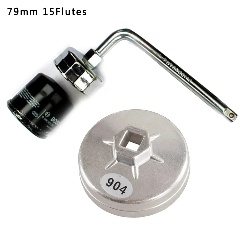 New Portable Practical Wrench Oil Filter Remover Silver 15 Flutes 79mm Cap Comfortable Housing Non-slip Aluminum alloy
New Portable Practical Wrench Oil Filter Remover Silver 15 Flutes 79mm Cap Comfortable Housing Non-slip Aluminum alloy