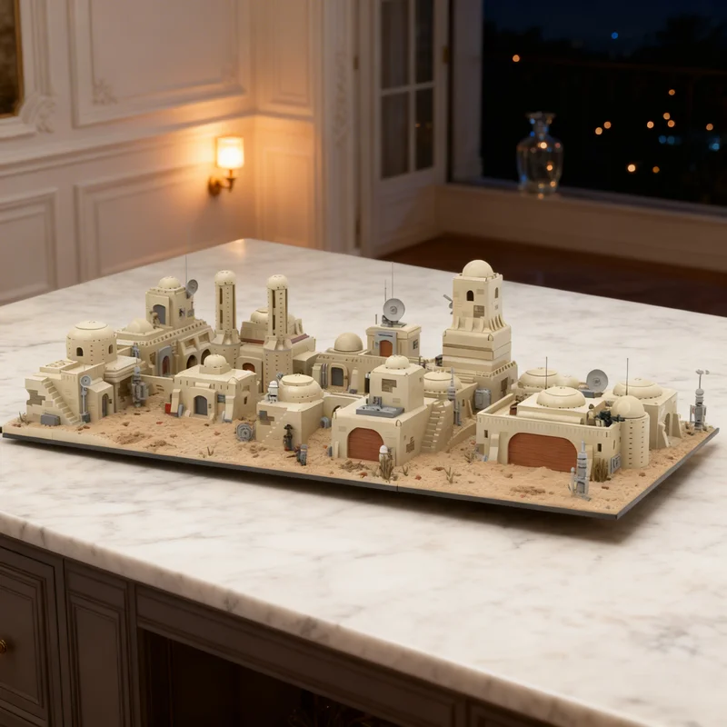 11863pcs MOC SW Tatooine Mos Eisley Cantina 1 2 3 Star Battle Model Building Blocks Toy Gift Creative Display Collectible Desk
11863pcs MOC SW Tatooine Mos Eisley Cantina 1 2 3 Star Battle Model Building Blocks Toy Gift Creative Display Collectible Desk