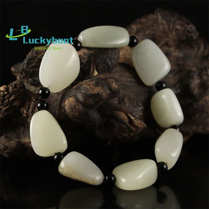 Xinjiang Hetian Jade Bracelet Hetian Original Stone Men's And Women's Bracelets
Xinjiang Hetian Jade Bracelet Hetian Original Stone Men's And Women's Bracelets