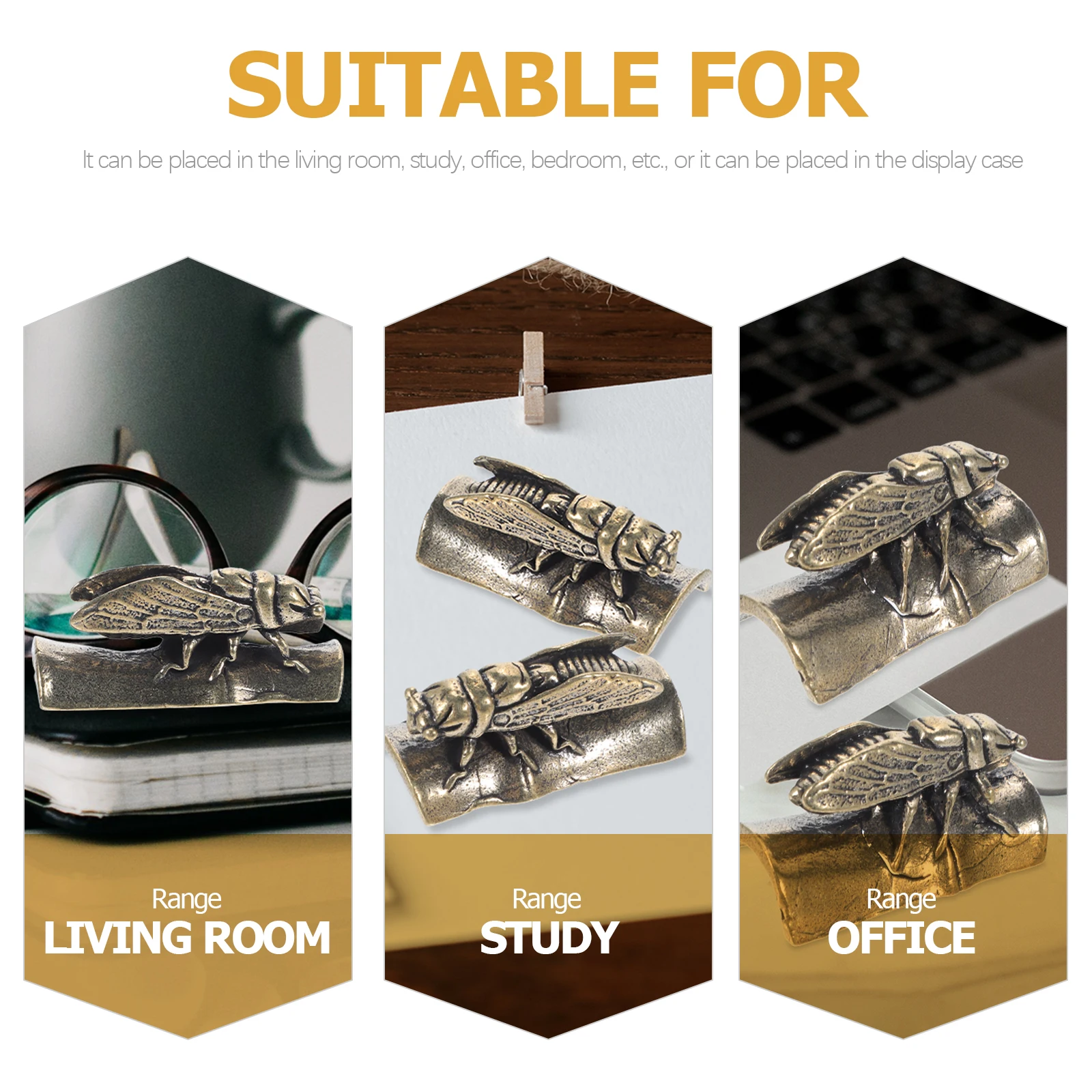 Brass Cicadas Figurines Pure Copper Paperweight Retro Animal Statue for Home Office Decor Calligraphy Supply Tools Storage
Brass Cicadas Figurines Pure Copper Paperweight Retro Animal Statue for Home Office Decor Calligraphy Supply Tools Storage