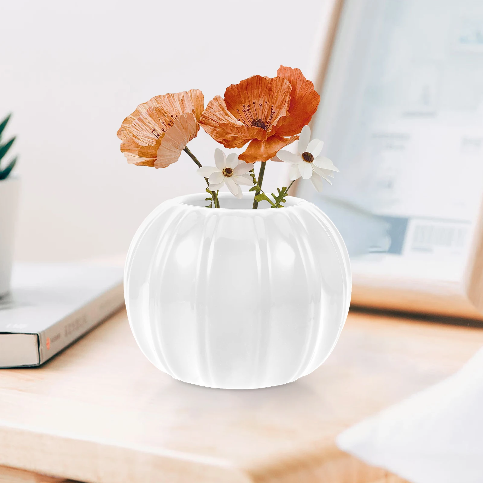 2pcs Pumpkin-shaped Flower Pot High-quality Decorative Vase for Bedroom Floral Arrangement Display Vase Smooth Surface Round
2pcs Pumpkin-shaped Flower Pot High-quality Decorative Vase for Bedroom Floral Arrangement Display Vase Smooth Surface Round