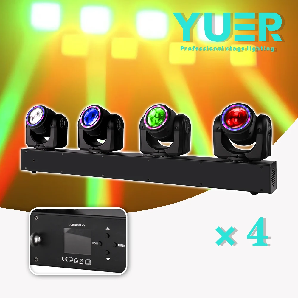 Yuer 4pcs 4x80w LED beam moving head Bar light RGBW 4in1 with ring DMX512 stage Effect lighting for DJ Disco wedding party Club
Yuer 4pcs 4x80w LED beam moving head Bar light RGBW 4in1 with ring DMX512 stage Effect lighting for DJ Disco wedding party Club