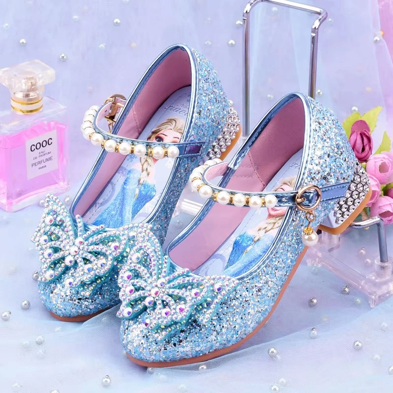 Disney Princess Kids Leather Shoes for Girls Flower Casual Glitter Children High Heel Girls Shoes Butterfly Knot Blue Pink Silve
Disney Princess Kids Leather Shoes for Girls Flower Casual Glitter Children High Heel Girls Shoes Butterfly Knot Blue Pink Silve