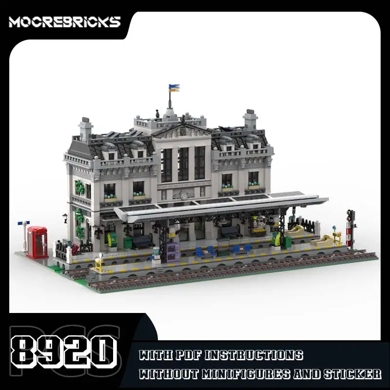 MOC Popular City Train station Modular Architecture Building Blocks Small Particle Assembly Model Children's Bricks Toys Gifts
MOC Popular City Train station Modular Architecture Building Blocks Small Particle Assembly Model Children's Bricks Toys Gifts