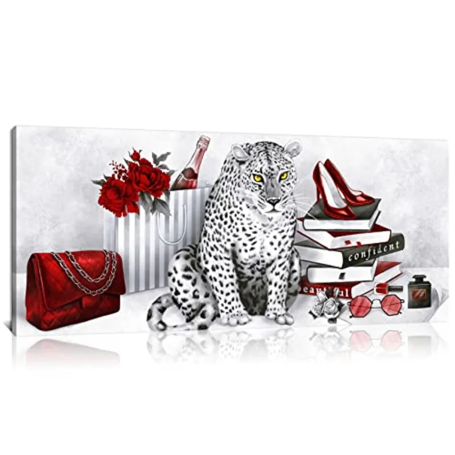 Black White Fashion Leopard Canvas Wall Art Prints Glam High Heel Shoes Books Poster Giclee Prints Picture for Woman Bedroom Gi
Black White Fashion Leopard Canvas Wall Art Prints Glam High Heel Shoes Books Poster Giclee Prints Picture for Woman Bedroom Gi