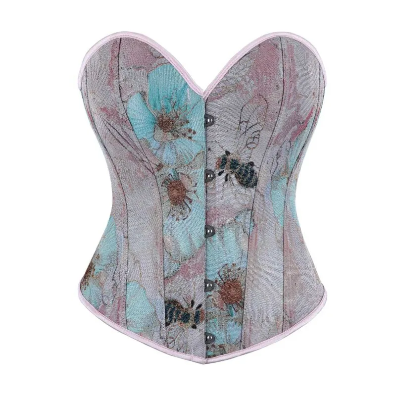 Strapless Women Corset Bustier Top Floral Bee Jacquard Sweetheart Steel Boned Shapewear Tummy Control Corselet
Strapless Women Corset Bustier Top Floral Bee Jacquard Sweetheart Steel Boned Shapewear Tummy Control Corselet