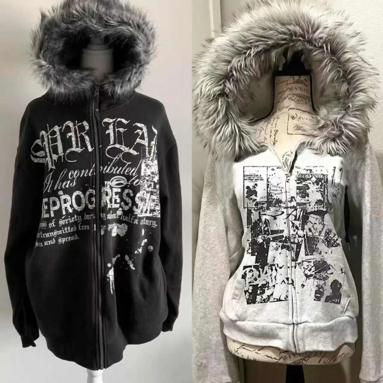 Осенние субкультуры, готические женские пальто, толстовки, винтажные корейские черные куртки в стиле Харадзюку, пальто из искусственного меха, женская свободная повседневная толстовка
Осенние субкультуры, готические женские пальто, толстовки, винтажные корейские черные куртки в стиле Харадзюку, пальто из искусственного меха, женская свободная повседневная толстовка