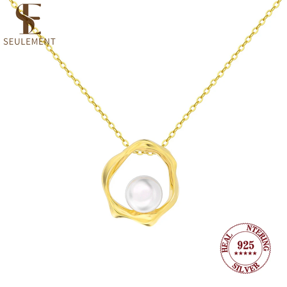 Seulement Freshwater Natural Pearl Necklace Female 925 Sterling Silver Mobius Pendant Necklaces Fashion Jewelry Accessories
Seulement Freshwater Natural Pearl Necklace Female 925 Sterling Silver Mobius Pendant Necklaces Fashion Jewelry Accessories
