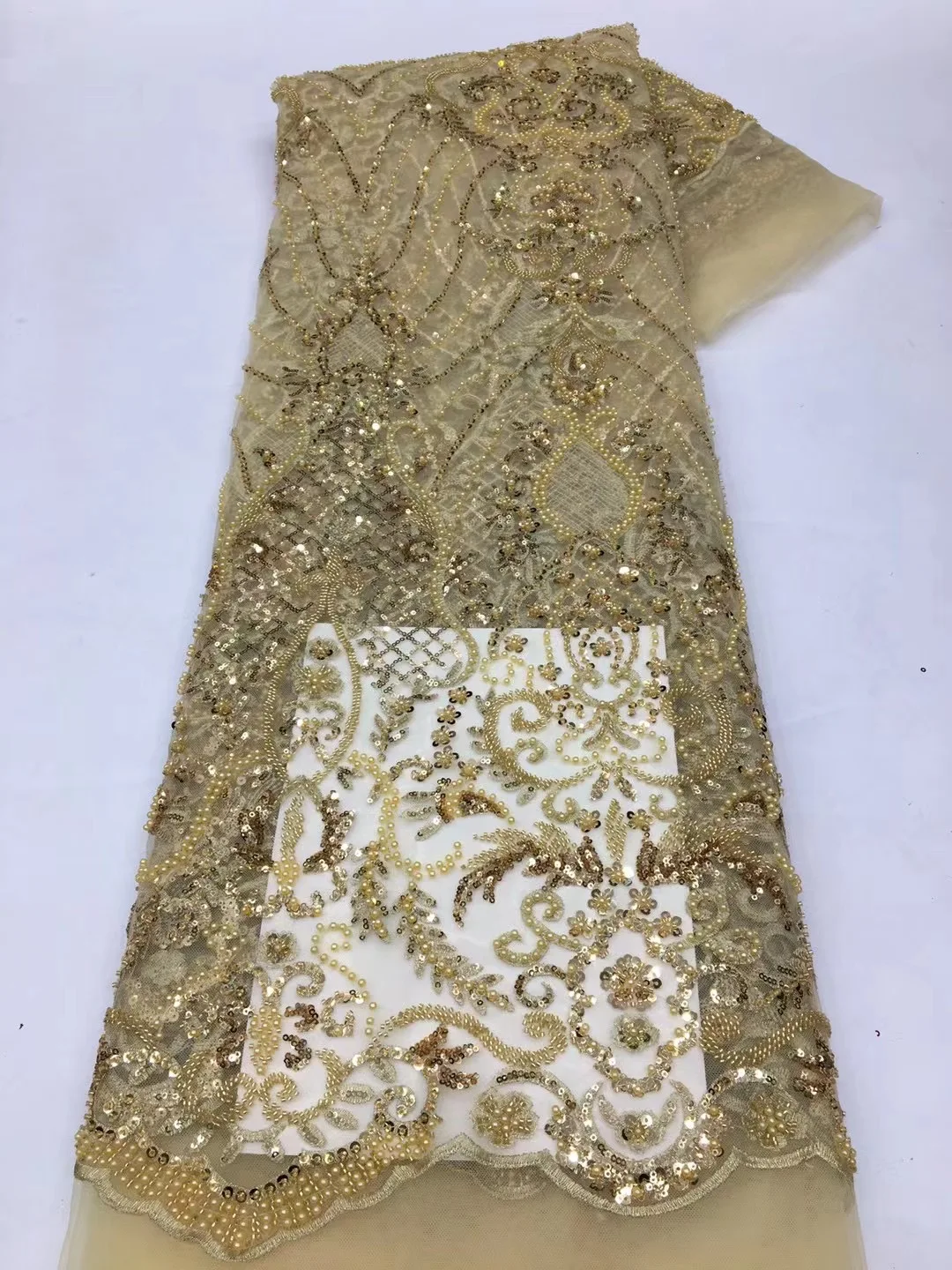 African Sequins Lace Fabric 2023 5 Yards High Quality French Nigerian Lace Fabric for Sewing Dress Wedding Party NXX5482
African Sequins Lace Fabric 2023 5 Yards High Quality French Nigerian Lace Fabric for Sewing Dress Wedding Party NXX5482
