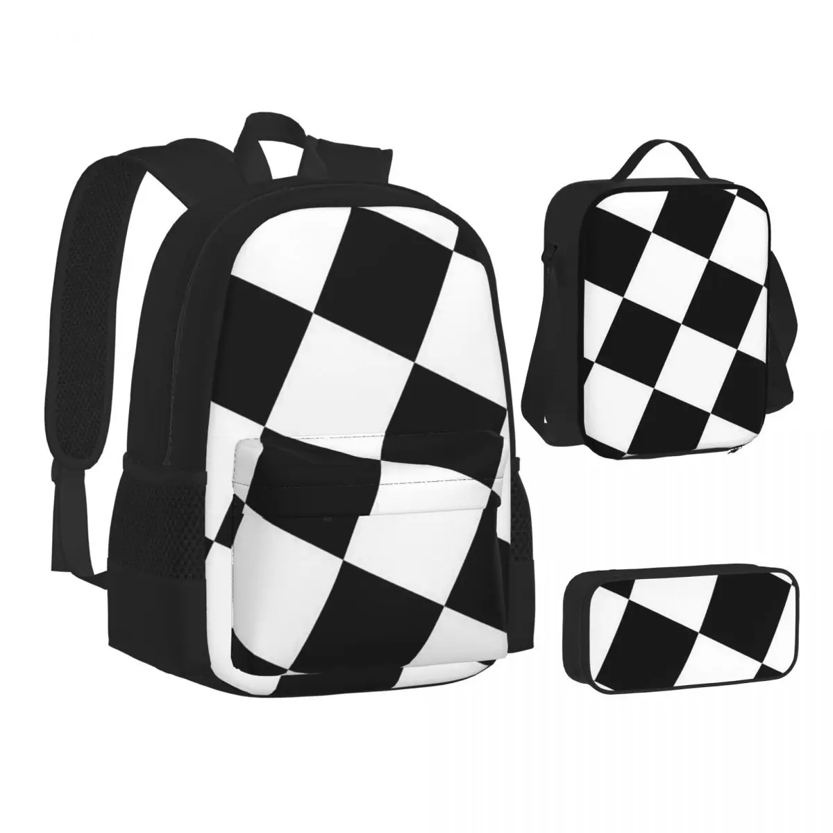 Checkered Squares Printing Backpacks Students Bookbag School Bags Children Rucksack Lunch Bag Pen Bag Three-Piece Set
Checkered Squares Printing Backpacks Students Bookbag School Bags Children Rucksack Lunch Bag Pen Bag Three-Piece Set