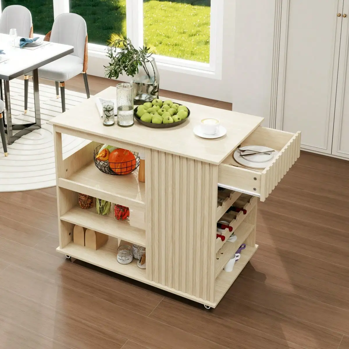 Kitchen Island Cart,Rolling Serving Utility Trolley Cart Modern Kitchen Island With Storage Drawer Wine Rack Lockable Casters,Kitchen Cart For Kitchen,Dining Room,Bar Living Room WL RR
Kitchen Island Cart,Rolling Serving Utility Trolley Cart Modern Kitchen Island With Storage Drawer Wine Rack Lockable Casters,Kitchen Cart For Kitchen,Dining Room,Bar Living Room WL RR