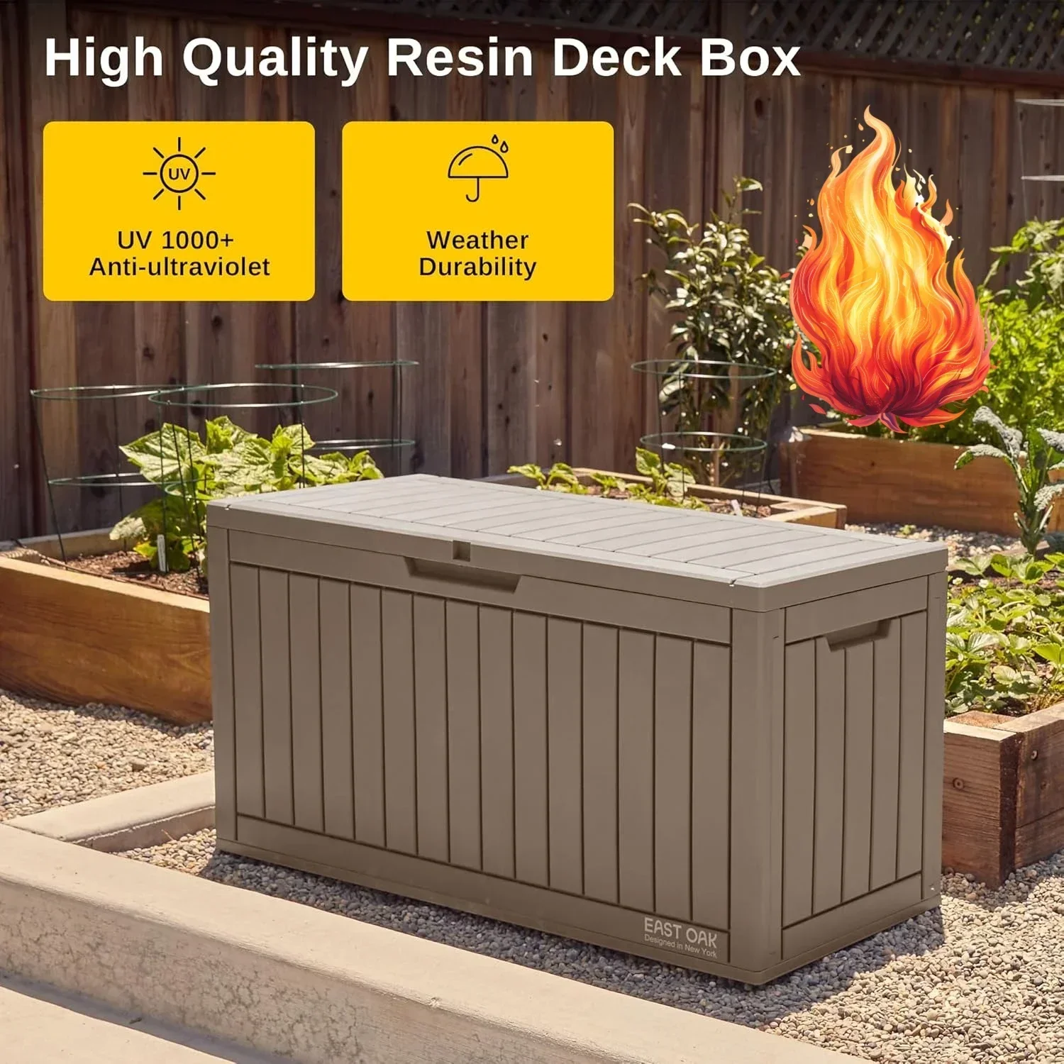 Outdoor Storage Box, 60 Gallon Deck Box Indoor and Outdoor Use, Waterproof Resin Storage Bin for Patio Cushions, Gardening Tools
Outdoor Storage Box, 60 Gallon Deck Box Indoor and Outdoor Use, Waterproof Resin Storage Bin for Patio Cushions, Gardening Tools