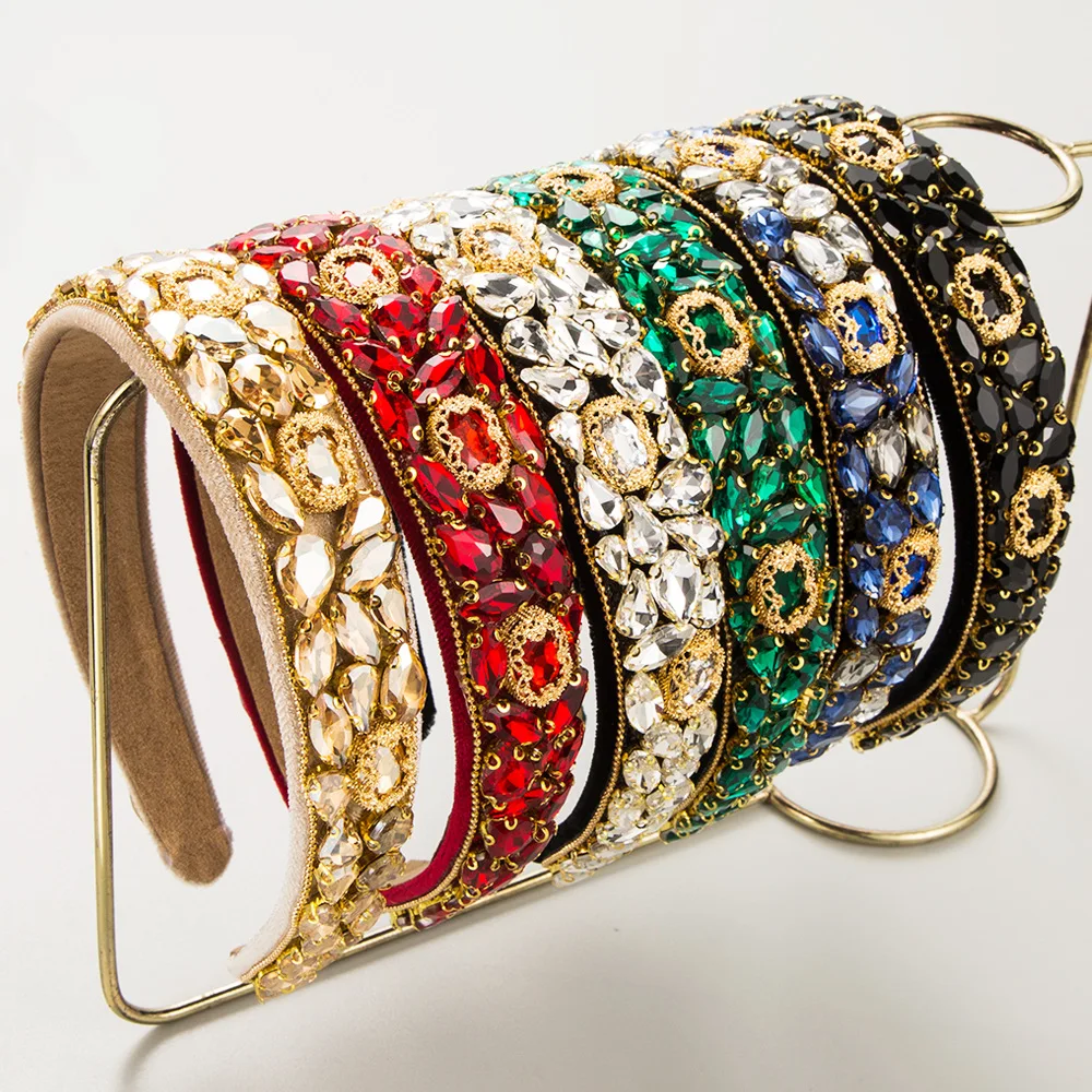 Luxury Personality Champagne Color Rhinestone Headband New Baroque Fashion Red Crystal Beads Headband For Women Wholesale
Luxury Personality Champagne Color Rhinestone Headband New Baroque Fashion Red Crystal Beads Headband For Women Wholesale