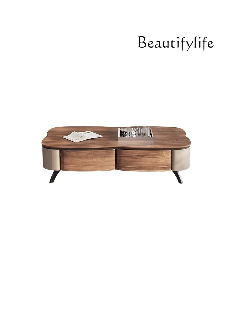 Retro Walnut Color Special-Shaped Coffee Table TV Cabinet Small Apartment Mid-Ancient Style Living Room Tea Table Table
Retro Walnut Color Special-Shaped Coffee Table TV Cabinet Small Apartment Mid-Ancient Style Living Room Tea Table Table