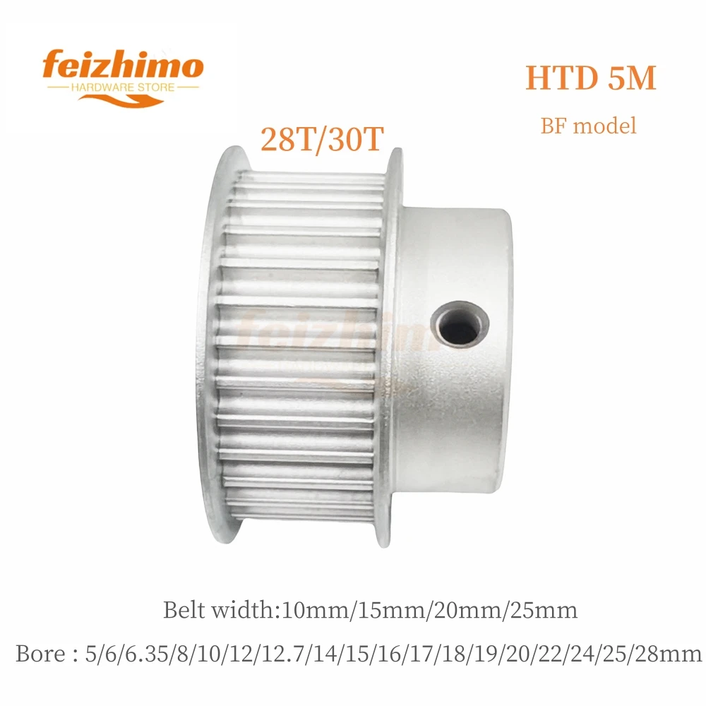 3D printed parts 5GT HTD 5M Timing Pulley 28T/30Teeth BF Type Bore 5/6/6.35/8/10/12/12.7/14/15/16-28mm Belt Width10/15/20/25mm
3D printed parts 5GT HTD 5M Timing Pulley 28T/30Teeth BF Type Bore 5/6/6.35/8/10/12/12.7/14/15/16-28mm Belt Width10/15/20/25mm