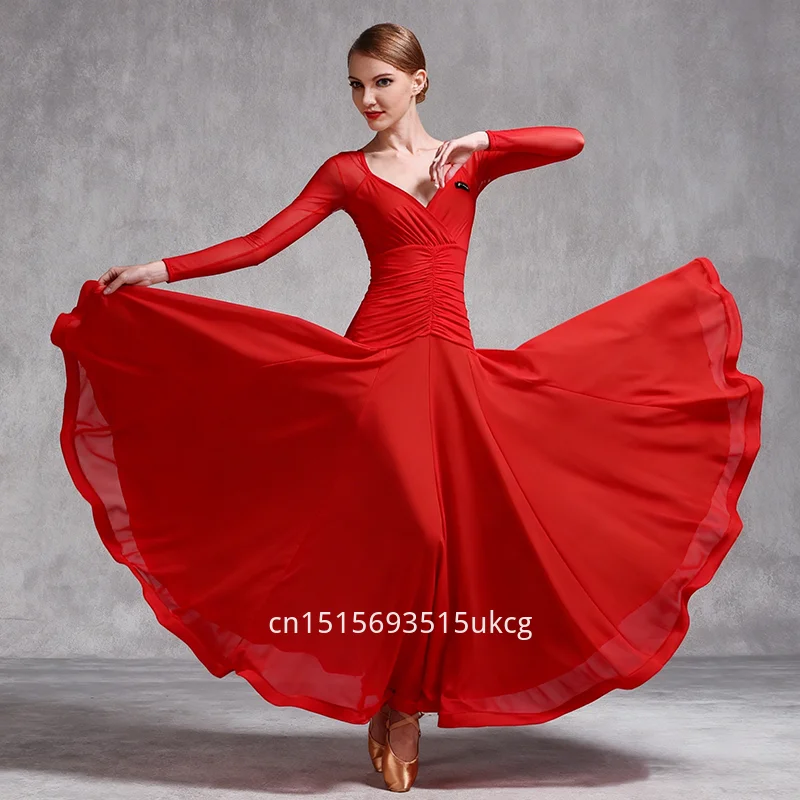 Women Long Sleeve Maxi Dance Dress Sheer Mesh Wide Hemline Modern Dance Ballroom Dance Dress Raves Stage Party Dance Clothing
Women Long Sleeve Maxi Dance Dress Sheer Mesh Wide Hemline Modern Dance Ballroom Dance Dress Raves Stage Party Dance Clothing