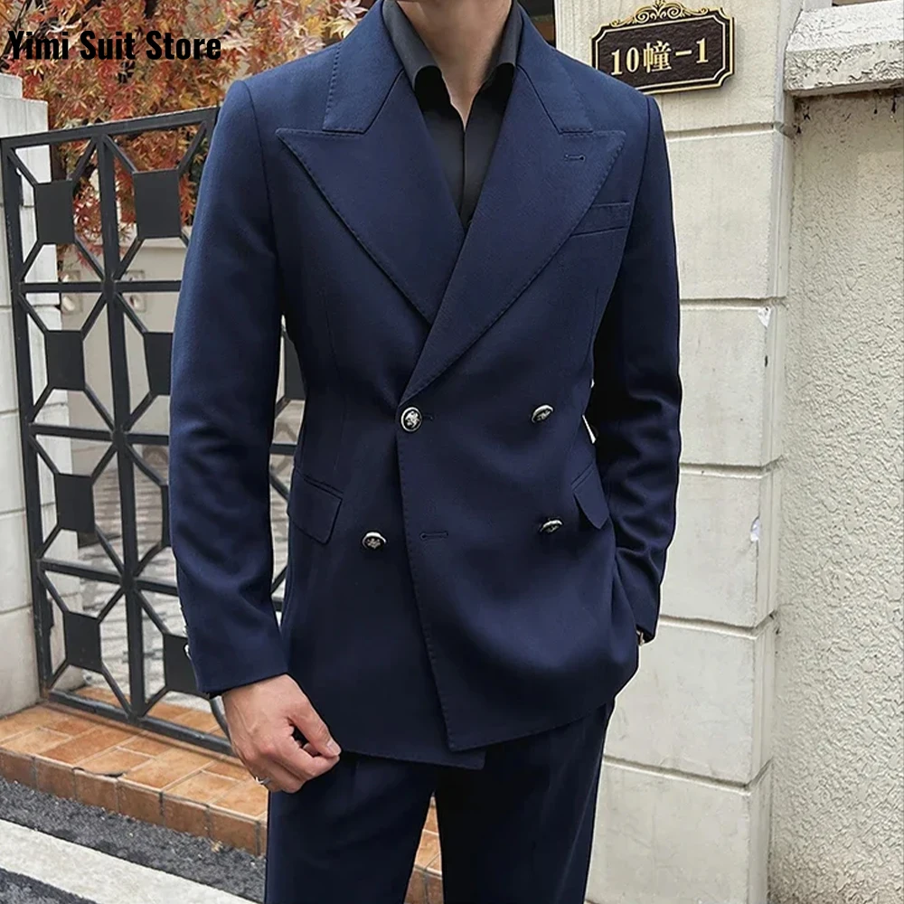 New Men's Suit 2 Pieces Handsome Casual Double Breasted Tuxedos Party Suit Men For Groom Wedding Dress 2025 Blazer+Pants
New Men's Suit 2 Pieces Handsome Casual Double Breasted Tuxedos Party Suit Men For Groom Wedding Dress 2025 Blazer+Pants
