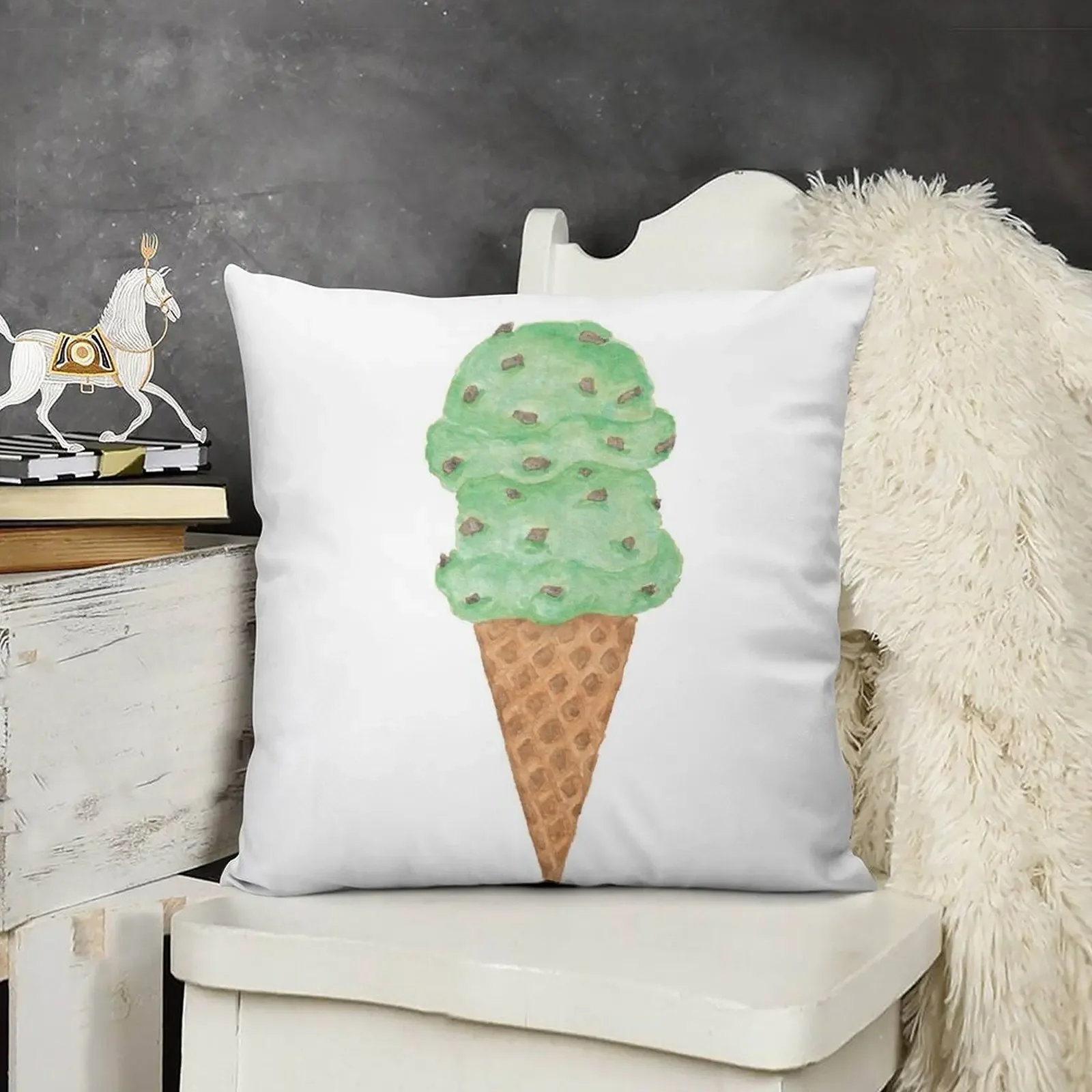 Mint Chocolate Chip Ice Cream Cone Throw Pillow New year pillow cover christmas pillow
Mint Chocolate Chip Ice Cream Cone Throw Pillow New year pillow cover christmas pillow