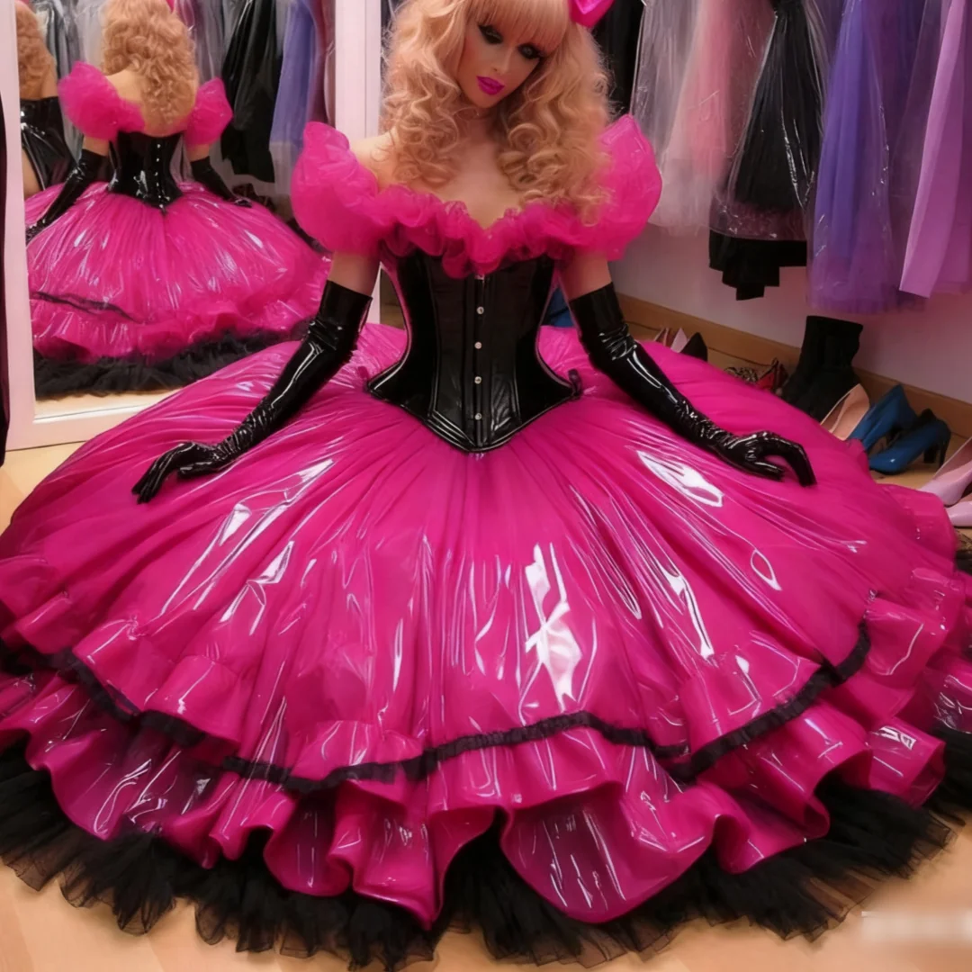 Halloween Gothic Off Shoulders Victorian Evening Dress Witch Sissy Birthday Party Shiny Hot Pink Cosplay Prom Dress Customized
Halloween Gothic Off Shoulders Victorian Evening Dress Witch Sissy Birthday Party Shiny Hot Pink Cosplay Prom Dress Customized