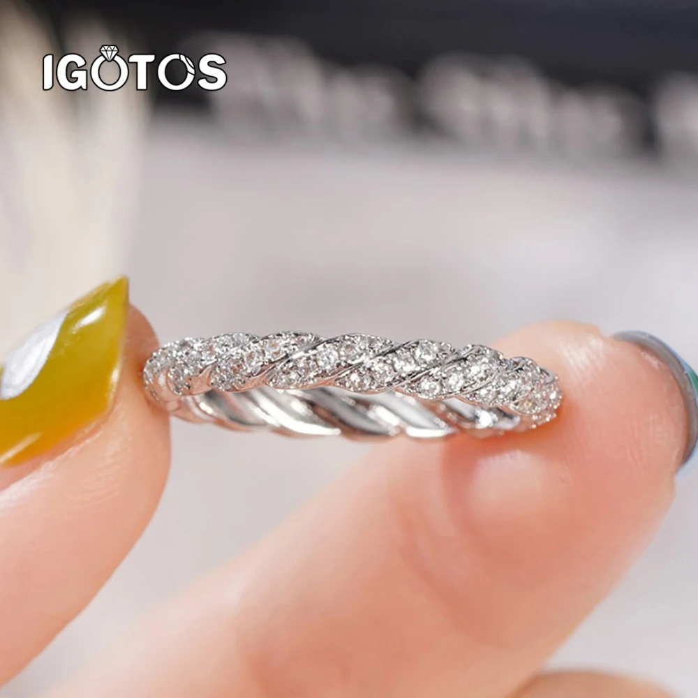 IGOTOS Full Moissanite Diamond Rings for Women D VVS1 Twist Rings with Certificate 925 Sterling Silver Party Jewelry Gifts
IGOTOS Full Moissanite Diamond Rings for Women D VVS1 Twist Rings with Certificate 925 Sterling Silver Party Jewelry Gifts