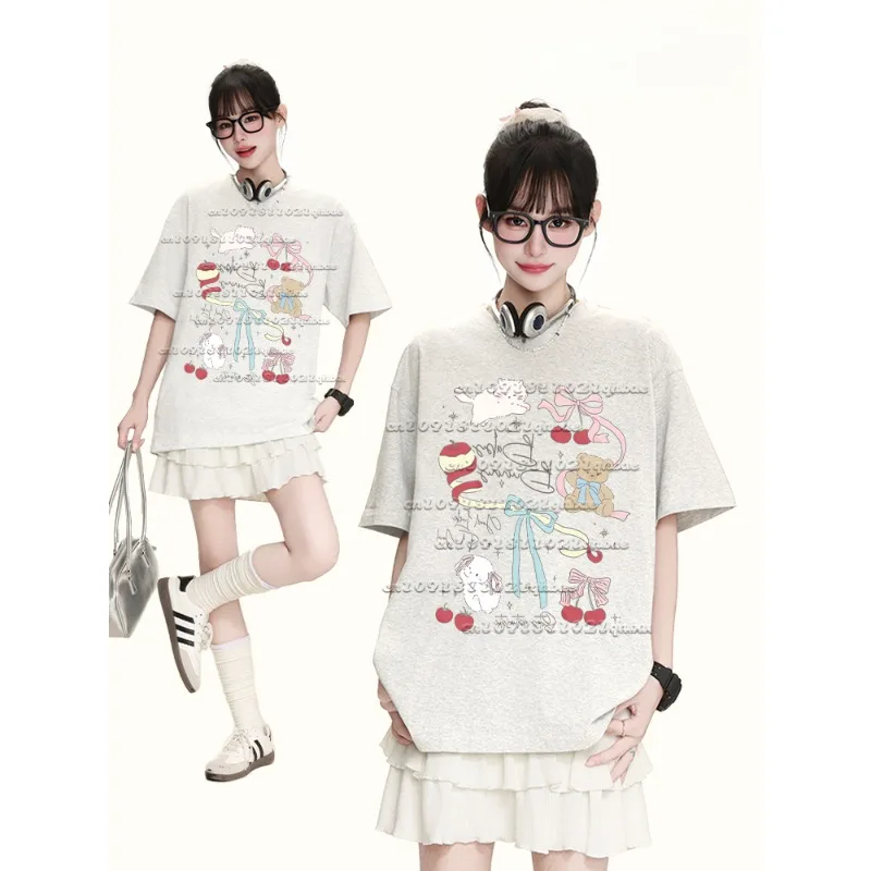 Корейская футболка с милым бантом и 3D принтом, быстросохнущая сетчатая футболка с короткими рукавами для женщин, новый летний свободный и универсальный топ
Корейская футболка с милым бантом и 3D принтом, быстросохнущая сетчатая футболка с короткими рукавами для женщин, новый летний свободный и универсальный топ