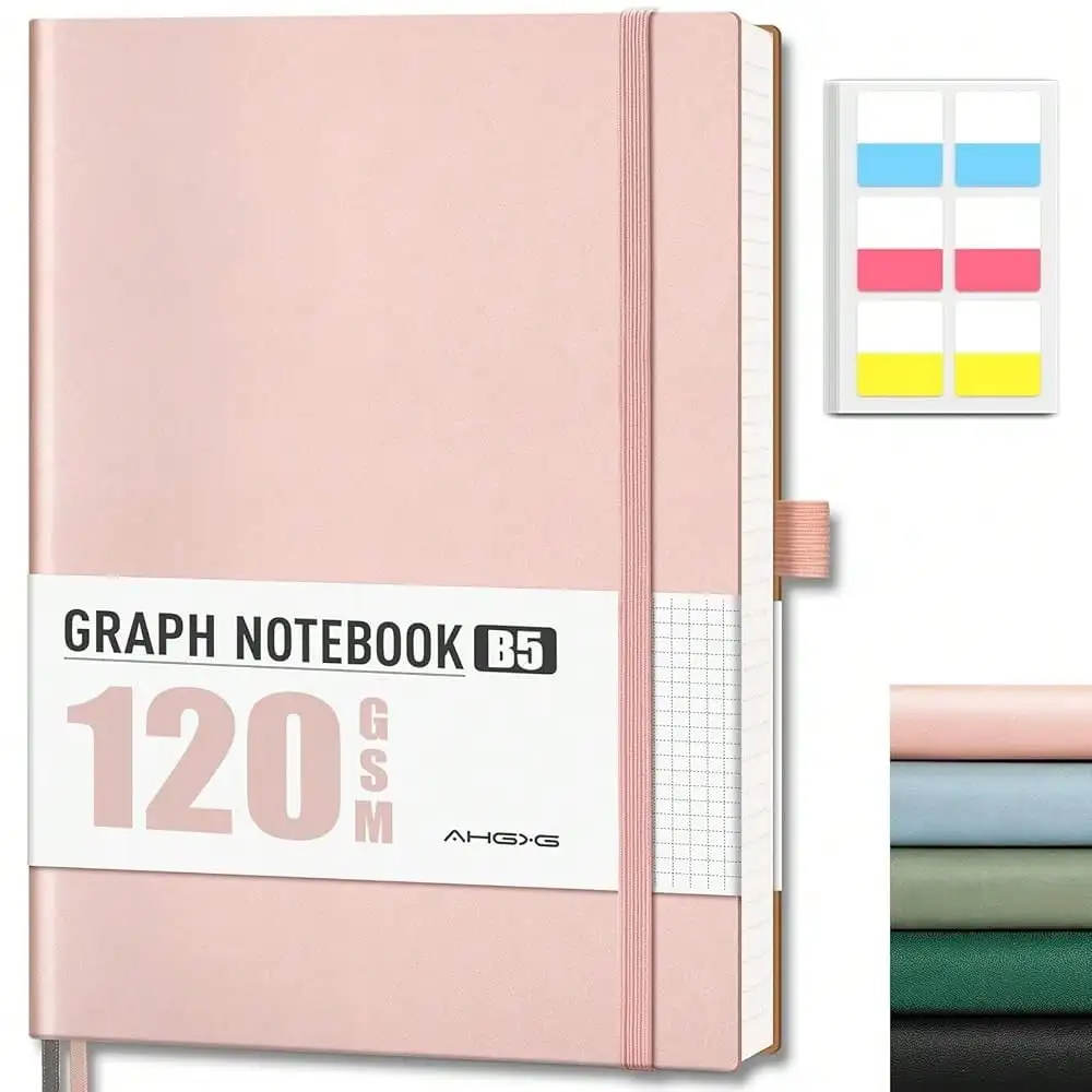 Graph Paper Notebook - Grid Notebook Journal, 120 GSM Thick Graph Paper, Large B5 Notebook 96 Pages, Leather Softcover, For Graphing, Writing, Math, Engineering, 7.6'' X 10'' - Rose Gold
Graph Paper Notebook - Grid Notebook Journal, 120 GSM Thick Graph Paper, Large B5 Notebook 96 Pages, Leather Softcover, For Graphing, Writing, Math, Engineering, 7.6'' X 10'' - Rose Gold