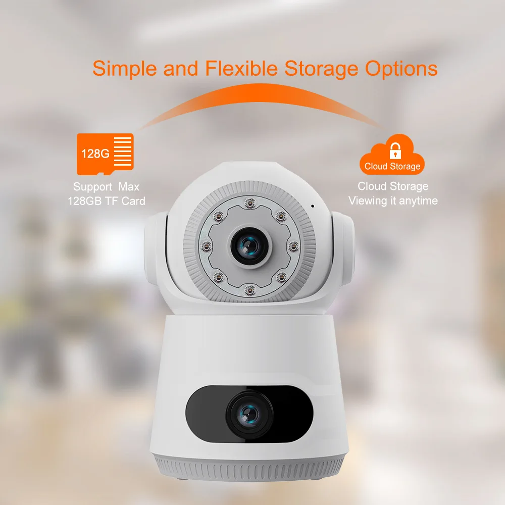4MP V380pro APP Dual Lens Full Color Wireless PTZ Intercom IP Dome Camera AI Humanoid Detection CCTV Baby Monitor TC201
4MP V380pro APP Dual Lens Full Color Wireless PTZ Intercom IP Dome Camera AI Humanoid Detection CCTV Baby Monitor TC201
