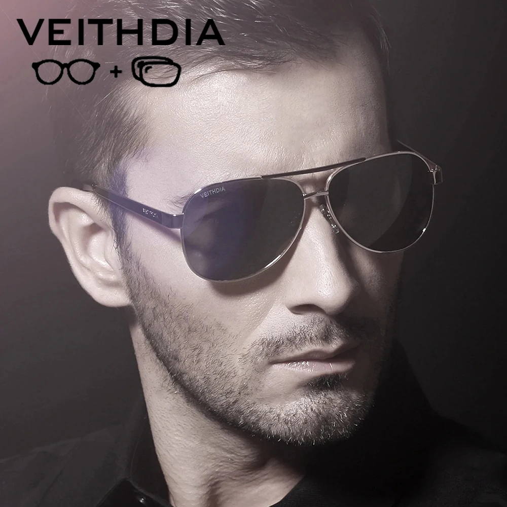 VEITHDIA Новое поступление, мужские солнцезащитные очки по рецепту, очки-пилоты, уличные поляризационные антибликовые линзы UV400, очки для близорукости VPX3152
VEITHDIA Новое поступление, мужские солнцезащитные очки по рецепту, очки-пилоты, уличные поляризационные антибликовые линзы UV400, очки для близорукости VPX3152