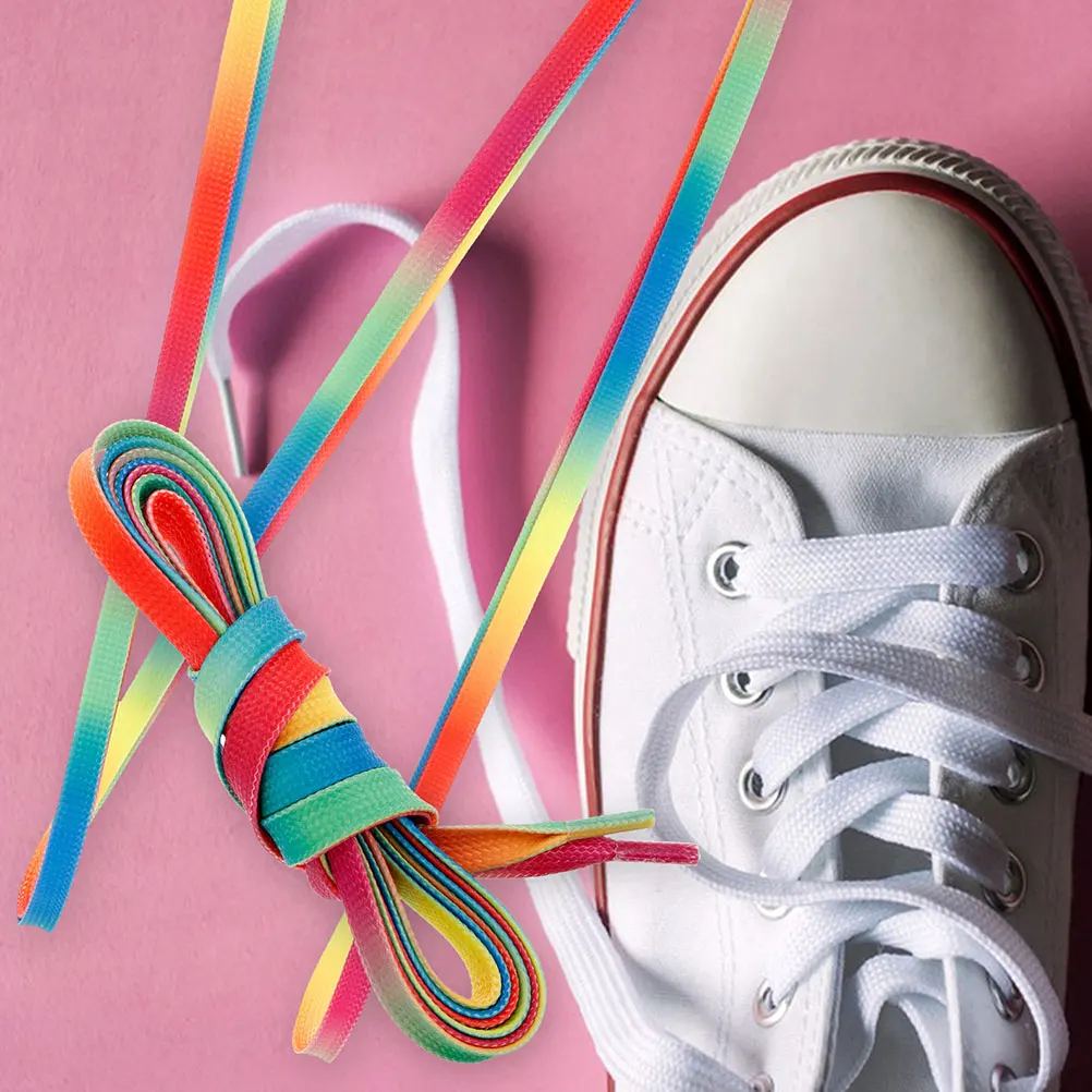 Hockey Colored Flat Rainbow Shoelaces for Sneakers Waterproof Colorful Shoe Laces Polyester Gradient Strings Team Sports
Hockey Colored Flat Rainbow Shoelaces for Sneakers Waterproof Colorful Shoe Laces Polyester Gradient Strings Team Sports
