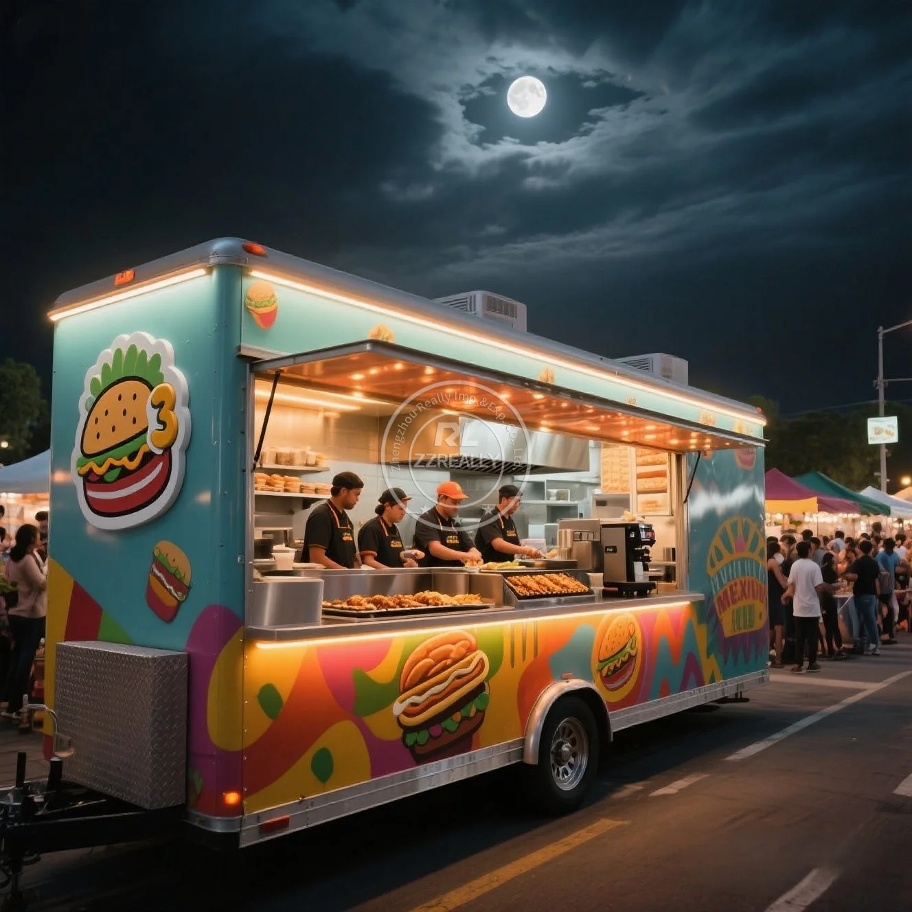 Hot Dog Ice CreamFood Truck Concession Trailers Outdoor Mobile Restaurant Food Truck Trailer with Full Kitchen Equipment
Hot Dog Ice CreamFood Truck Concession Trailers Outdoor Mobile Restaurant Food Truck Trailer with Full Kitchen Equipment
