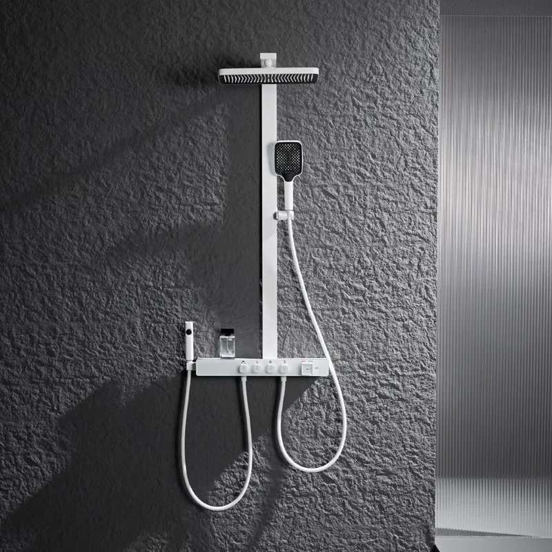 【Best-selling】White Color Style Four Function PPA Water Core Modern Style Bath Shower Faucet Set
【Best-selling】White Color Style Four Function PPA Water Core Modern Style Bath Shower Faucet Set