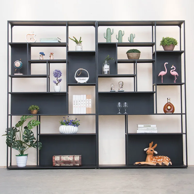 Retro wrought iron shelves Floor-to-ceiling bookshelves Screen partitions Living room Industrial style Creative American entranc
Retro wrought iron shelves Floor-to-ceiling bookshelves Screen partitions Living room Industrial style Creative American entranc
