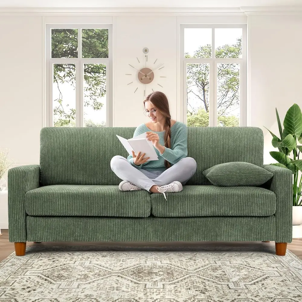 70 Inch Corduroy Couch for Living Room - No Tool Assembly, Deep Seats, Oversized Loveseat with Pillows, 3 Seater Couch for Bedro
70 Inch Corduroy Couch for Living Room - No Tool Assembly, Deep Seats, Oversized Loveseat with Pillows, 3 Seater Couch for Bedro