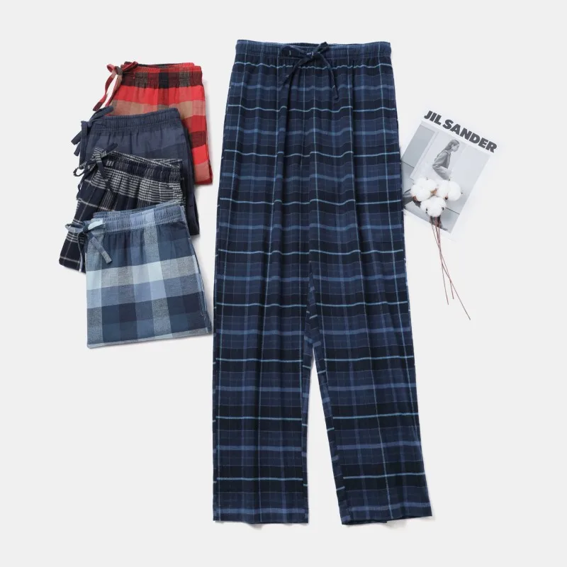 Spring Autumn Men 100% Cotton Sleep Bottoms Male Nightwear Trousers Men Casual Plaid Pajama Pants Pajama Man Plus Size Pants
Spring Autumn Men 100% Cotton Sleep Bottoms Male Nightwear Trousers Men Casual Plaid Pajama Pants Pajama Man Plus Size Pants