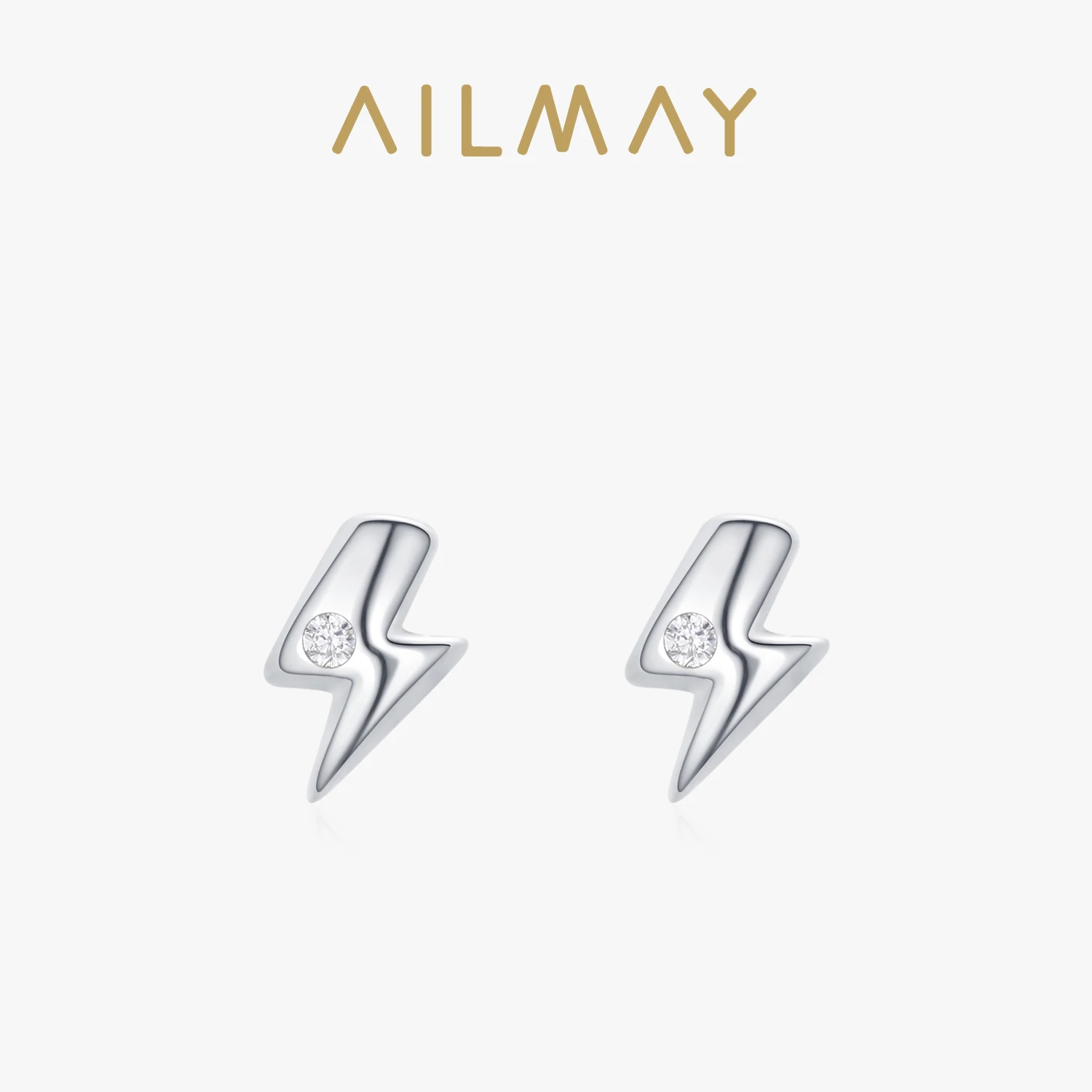 Ailmay 100% 925 Sterling Silver Flash Lightning CZ Stud Earrings For Women Simple Design Fine Hypoallergenic Jewelry
Ailmay 100% 925 Sterling Silver Flash Lightning CZ Stud Earrings For Women Simple Design Fine Hypoallergenic Jewelry
