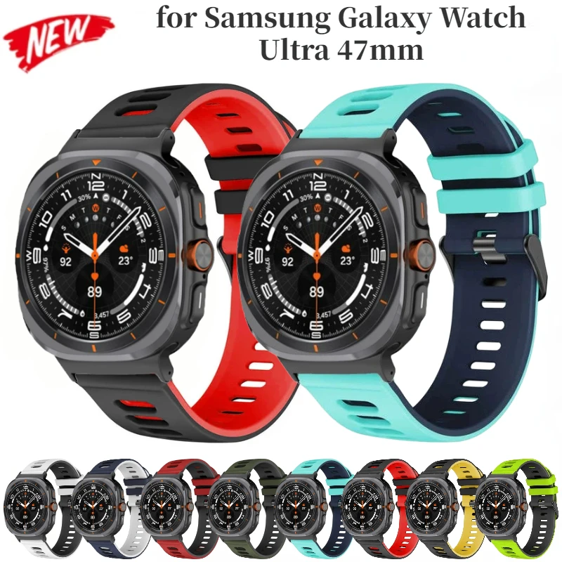 Two-tone Silicone Strap for Samsung Galaxy Watch Ultra 47mm Band Bracelet Wristband for Samsung Galaxy Watch 8 Ultra Belt Correa
Two-tone Silicone Strap for Samsung Galaxy Watch Ultra 47mm Band Bracelet Wristband for Samsung Galaxy Watch 8 Ultra Belt Correa